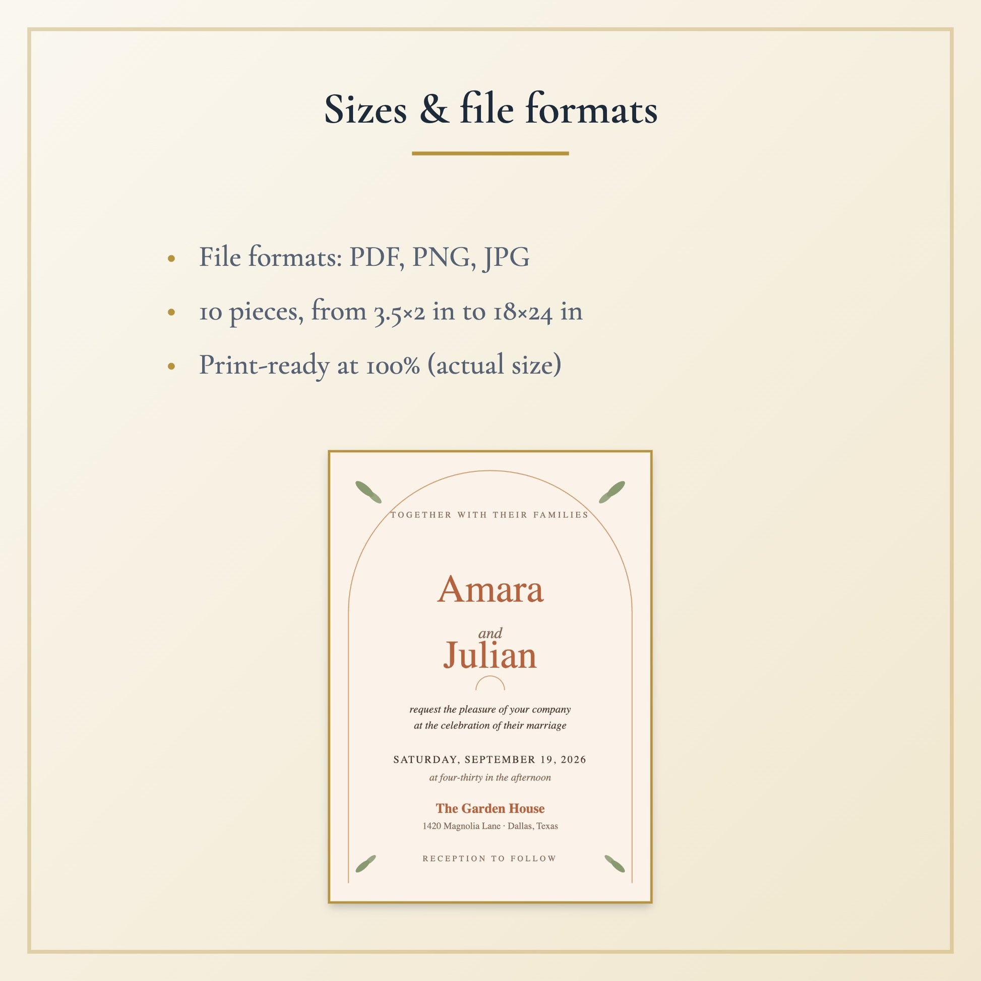Earthy Artisan Wedding Invitation Suite — Printable Digital Files - Listing image 10