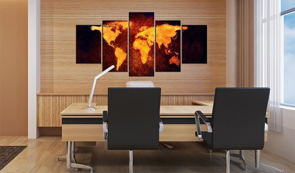 Canvas Print - Map of the World - Hot lava - www.trendingbestsellers.com