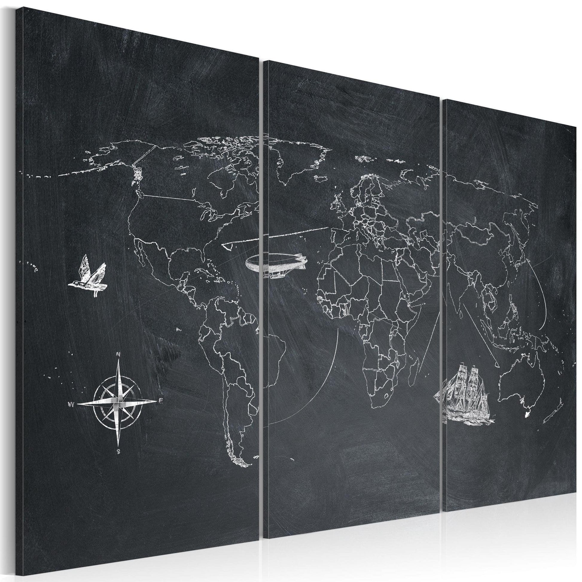 Canvas Print - Trip around the World - triptych - www.trendingbestsellers.com