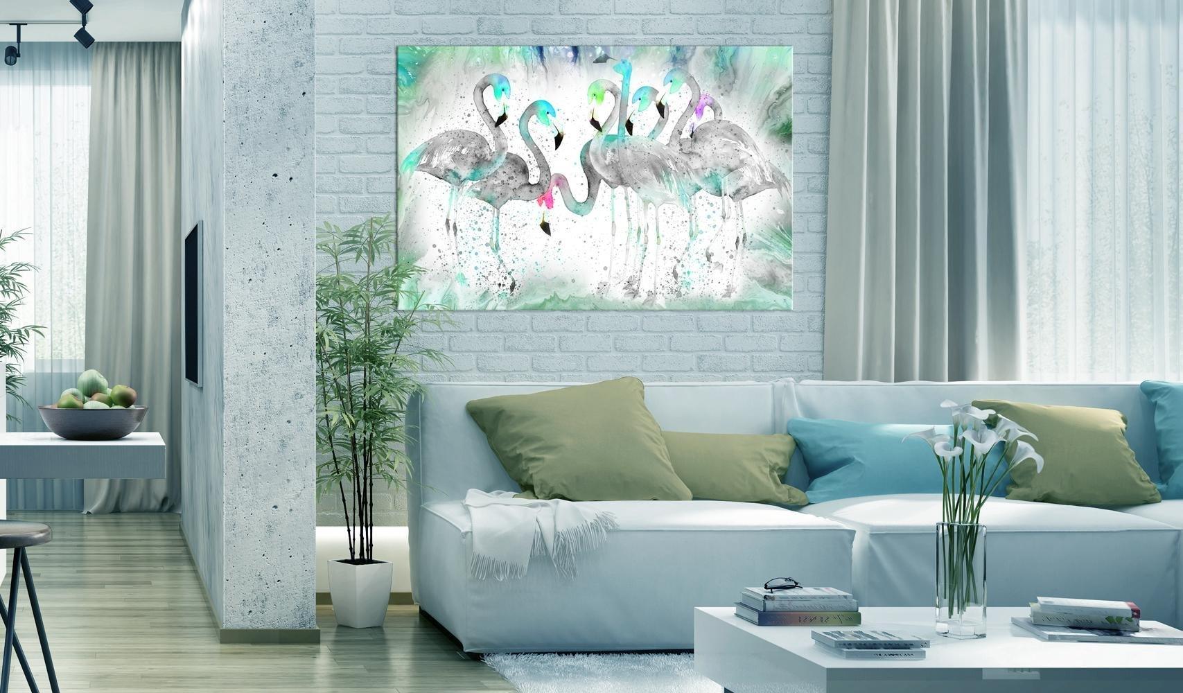 Canvas Print - Turquoise Flamingoes - www.trendingbestsellers.com