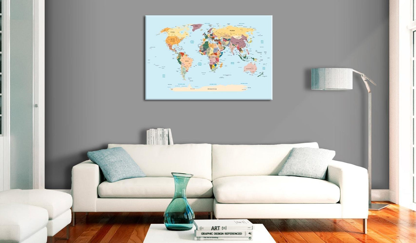 Canvas Print - World Map: Travel with Me - www.trendingbestsellers.com